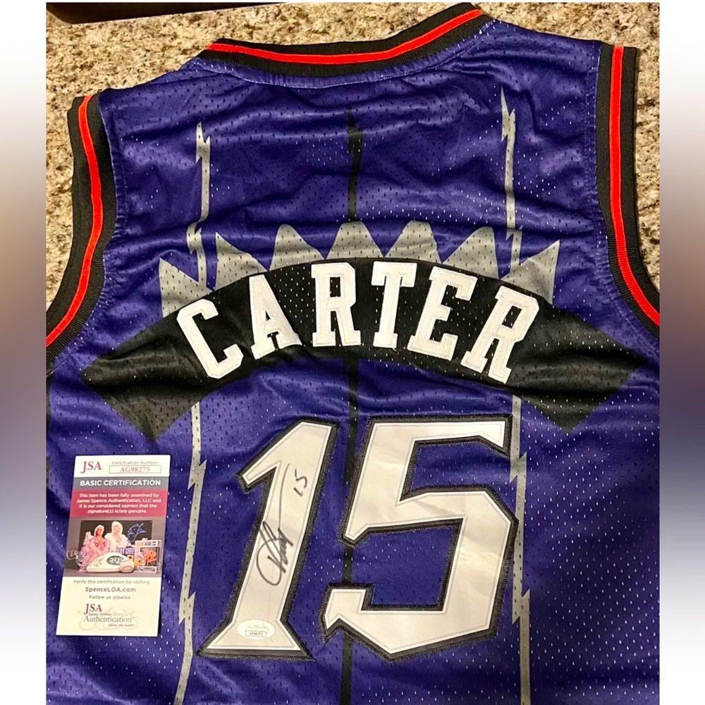 Vince Carter Toronto Raptors Autographed Jersey